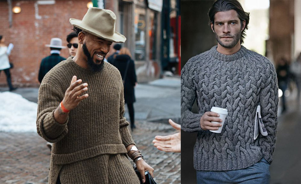 Männer kombinieren einen Pullover