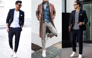 Männer tragen Outfits im Smart Casual Look